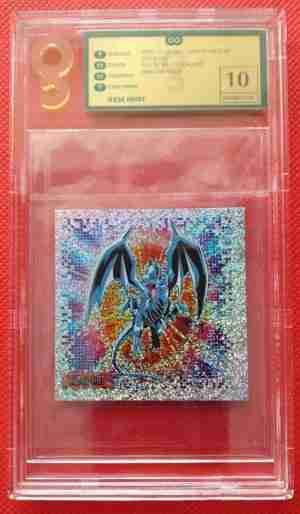 Blue Eyes White Dragon Merlin Sticker - 2002 - Only Graded 10 Gem Mint