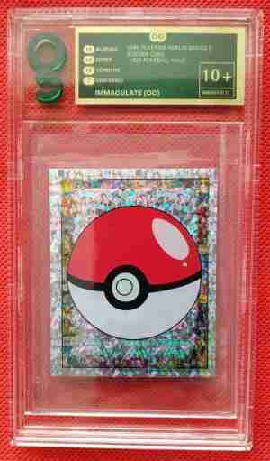 Pokeball Merlin Sticker Series One 1999 - S24 - Only Graded 10 Immaculate OC