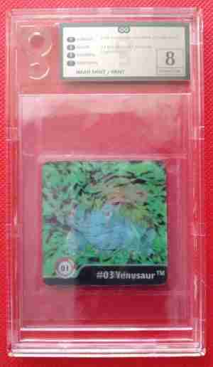 Pokemon Action Flipz BulbasaurIvysaurVenusaur Series One 1999 Only Graded 8