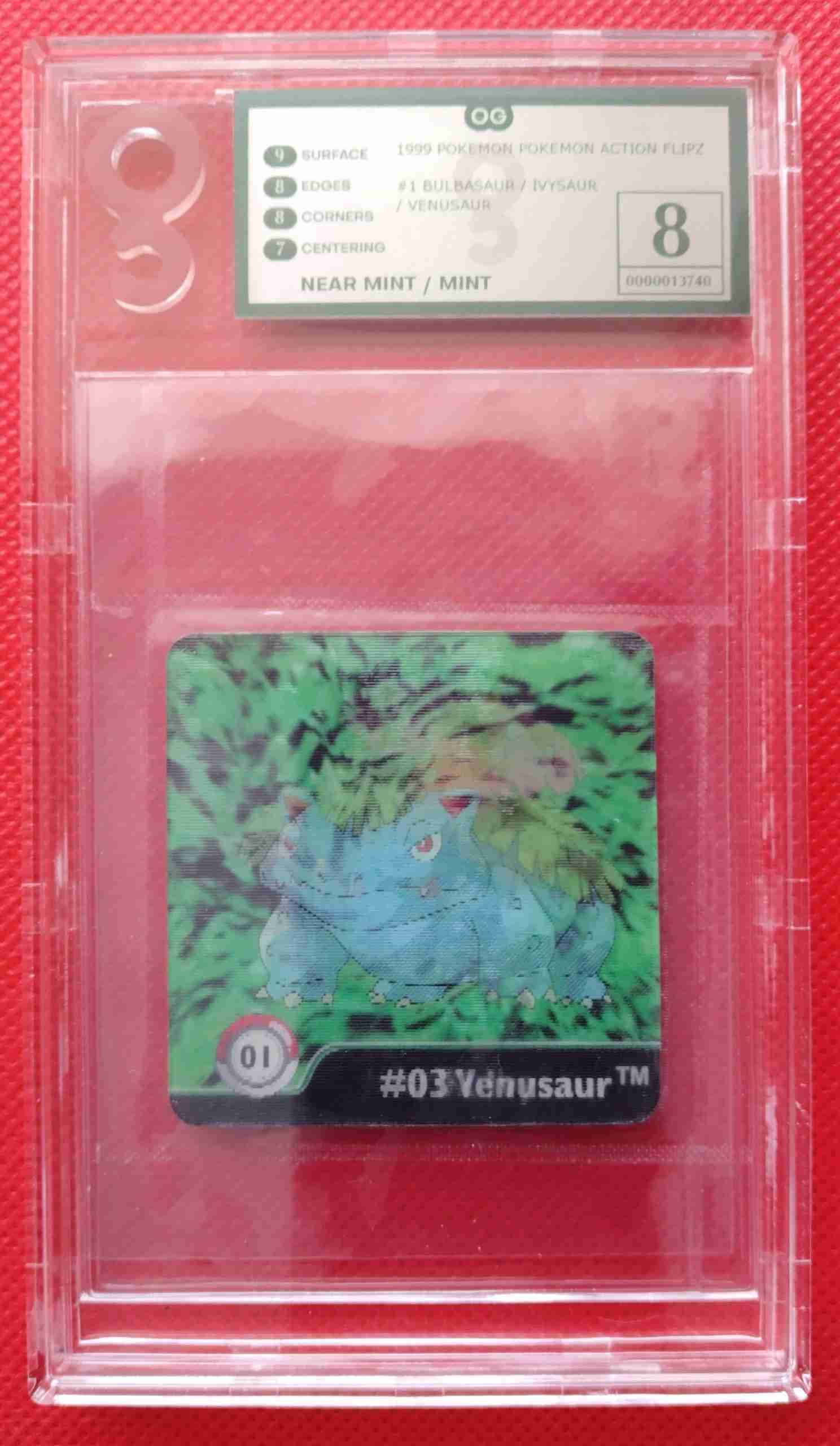 Pokemon Action Flipz BulbasaurIvysaurVenusaur Series One 1999 Only Graded 8