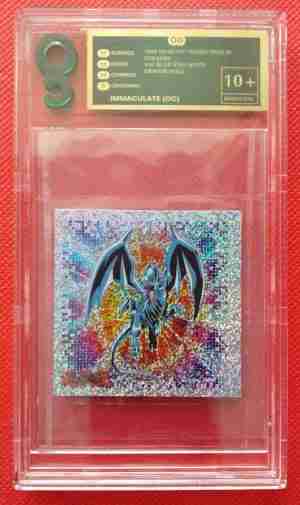 Blue Eyes White Dragon Merlin Sticker - 2002 - Only Graded 10 Immaculate oc