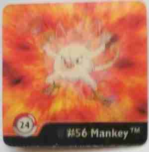 Pokemon Action Flipz Mankey Primeape Series One 1999