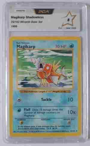 Pokemon Magikarp 35 102 Base Set Shadowless 1999 PCA Grade 8 (1)