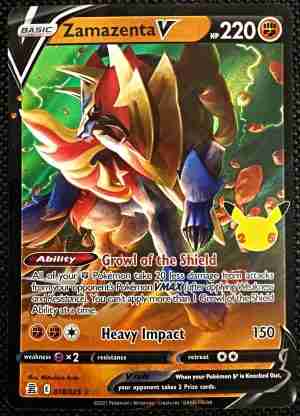 Pokemon! Zamazenta V 018/025 Celebrations 25th Anniversary NM/LP